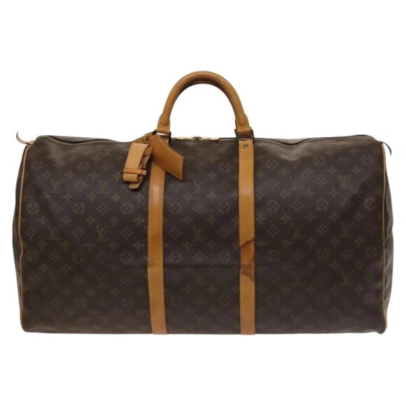 LOUIS VUITTON Monogram Keepall 60 Boston Bag M41422 LV Auth - Picture 3 of 16